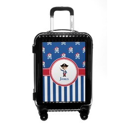 Blue Pirate Carry On Hard Shell Suitcase (Personalized)
