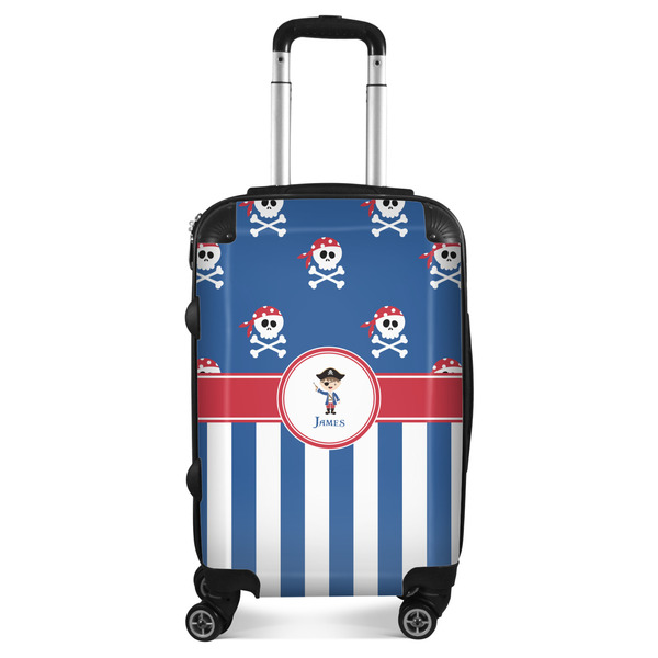 Custom Blue Pirate Suitcase - 20" Carry On (Personalized)