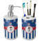 Blue Pirate Ceramic Bathroom Accessories Set (Personalized)