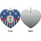 Blue Pirate Ceramic Flat Ornament - Heart Front & Back (APPROVAL)