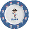 Blue Pirate Ceramic Dinner Plates (Set of 4) (Personalized)