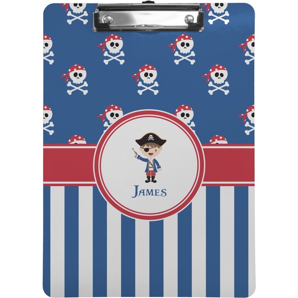 Custom Blue Pirate Clipboard (Letter Size) (Personalized)