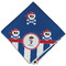Blue Pirate Cloth Napkins - Personalized Dinner (Folded Four Corners)