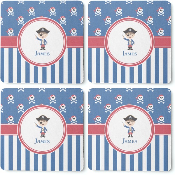 Blue Pirate Coaster Rubber Back - Apvl