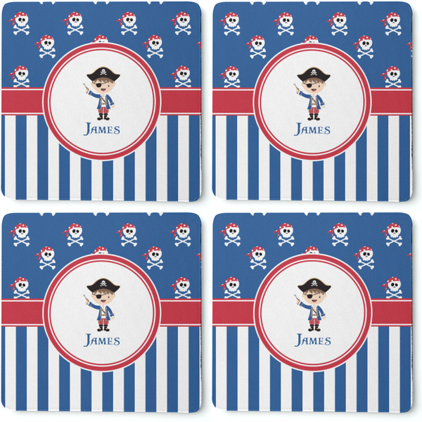 Blue Pirate Coaster Rubber Back - Apvl