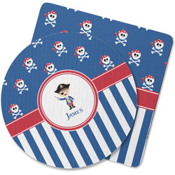 Blue Pirate Rubber Backed Coaster (Personalized)