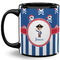 Blue Pirate 11 Oz Coffee Mug - Black (Personalized)