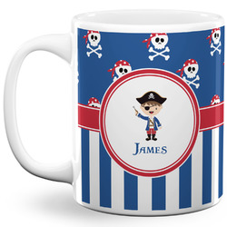 Blue Pirate 11 Oz Coffee Mug - White (Personalized)