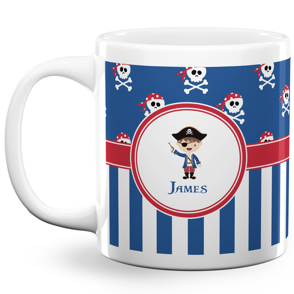 Custom Blue Pirate 20 Oz Coffee Mug - White (Personalized)