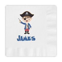 Blue Pirate Embossed Decorative Napkins (Personalized)