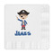 Blue Pirate Embossed Decorative Napkins (Personalized)