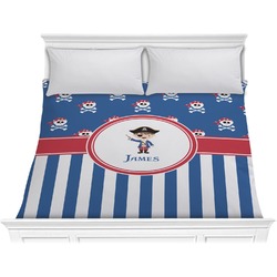 Blue Pirate Comforter - King (Personalized)