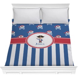 Blue Pirate Comforter - Full / Queen (Personalized)