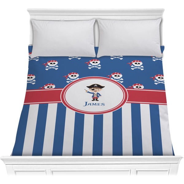 Custom Blue Pirate Comforter - Full / Queen (Personalized)