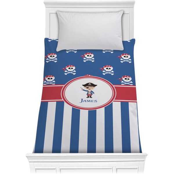 Custom Blue Pirate Comforter - Twin (Personalized)