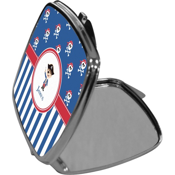Blue Pirate Compact Mirror (Side View)