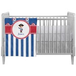 Blue Pirate Crib Comforter / Quilt (Personalized)