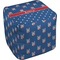 Blue Pirate Cube Poof Ottoman (Bottom)