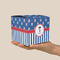 Blue Pirate Cube Favor Gift Box - On Hand - Scale View