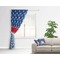 Blue Pirate Curtain With Window and Rod - in Room Matching Pillow