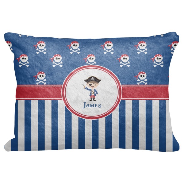 Custom Blue Pirate Decorative Baby Pillowcase - 16"x12" (Personalized)
