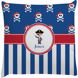 Blue Pirate Decorative Pillow Case (Personalized)