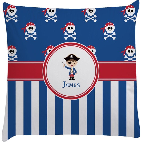 Custom Blue Pirate Decorative Pillow Case (Personalized)