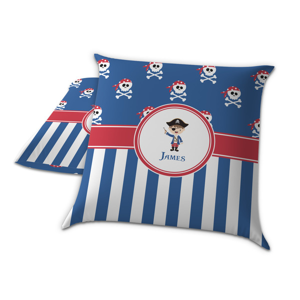 Blue Pirate Decorative Pillow Case - TWO