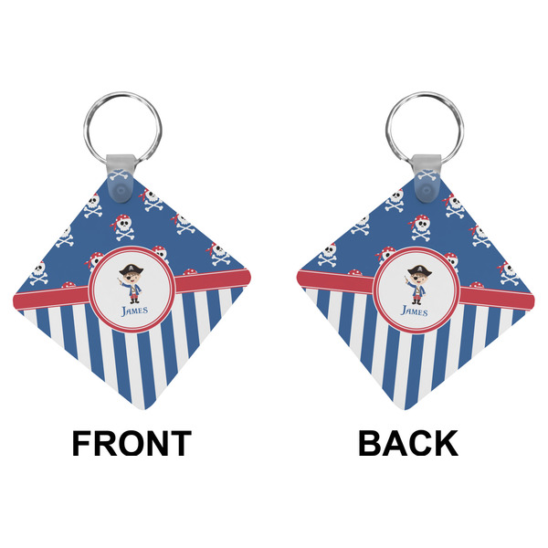 Blue Pirate Diamond Keychain (Front + Back)