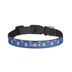 Blue Pirate Dog Collar - Large (Personalized)