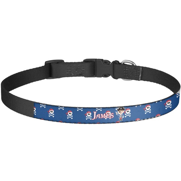 Custom Blue Pirate Dog Collar - Large (Personalized)