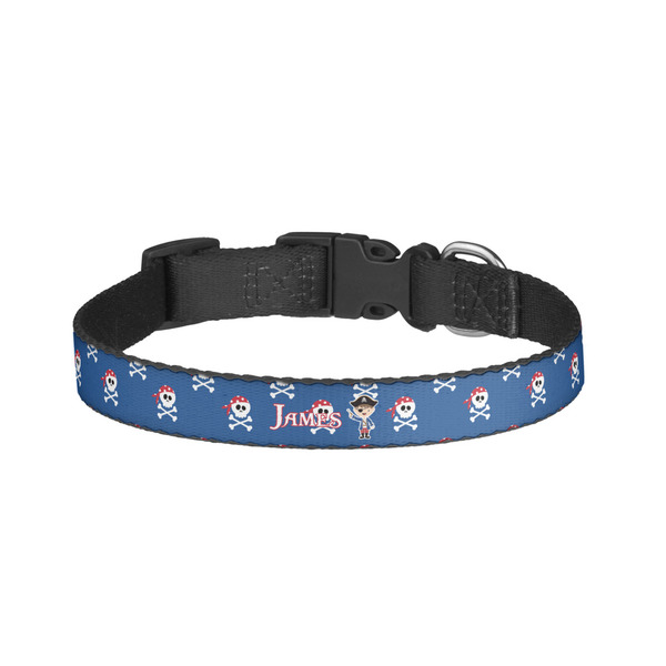 Custom Blue Pirate Dog Collar - Large (Personalized)