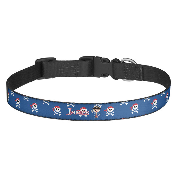 Custom Blue Pirate Dog Collar (Personalized)