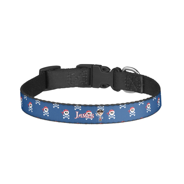 Custom Blue Pirate Dog Collar - Small (Personalized)