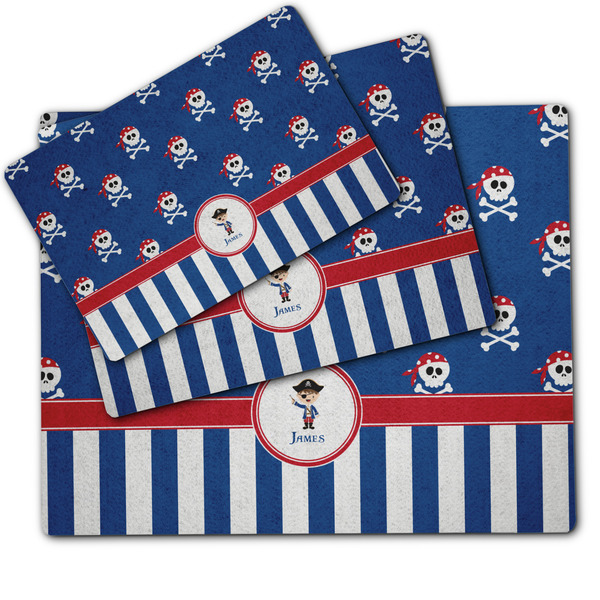 Blue Pirate Dog Food Mat - MAIN (sm, med, lrg)