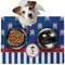 Blue Pirate Dog Food Mat - Medium LIFESTYLE