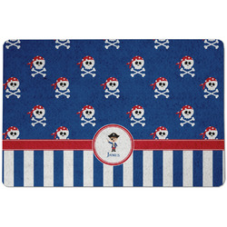 Blue Pirate Dog Food Mat w/ Name or Text