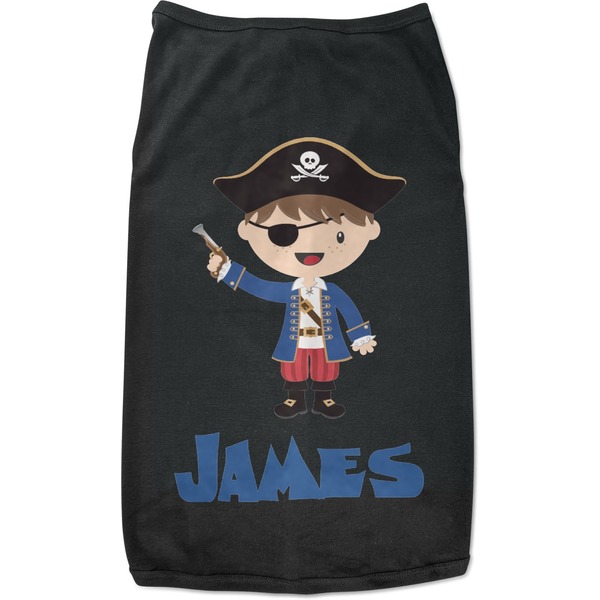 Custom Blue Pirate Black Pet Shirt - S (Personalized)