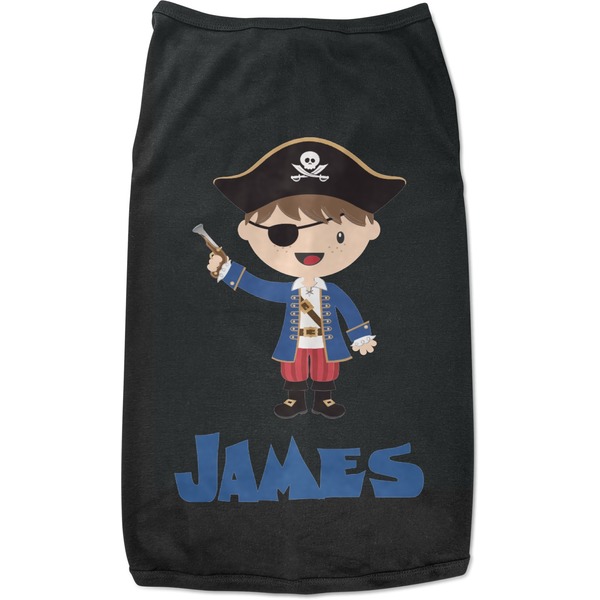 Custom Blue Pirate Black Pet Shirt - XL (Personalized)