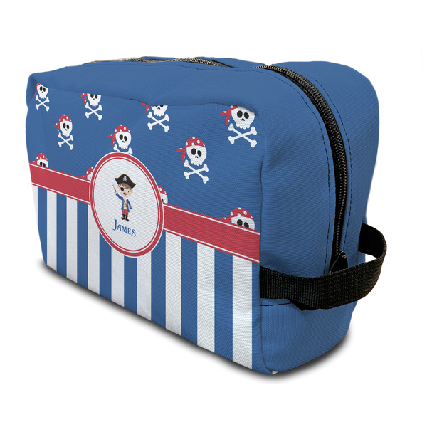 Custom Blue Pirate Toiletry Bag / Dopp Kit (Personalized)