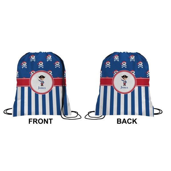Blue Pirate Drawstring Backpack