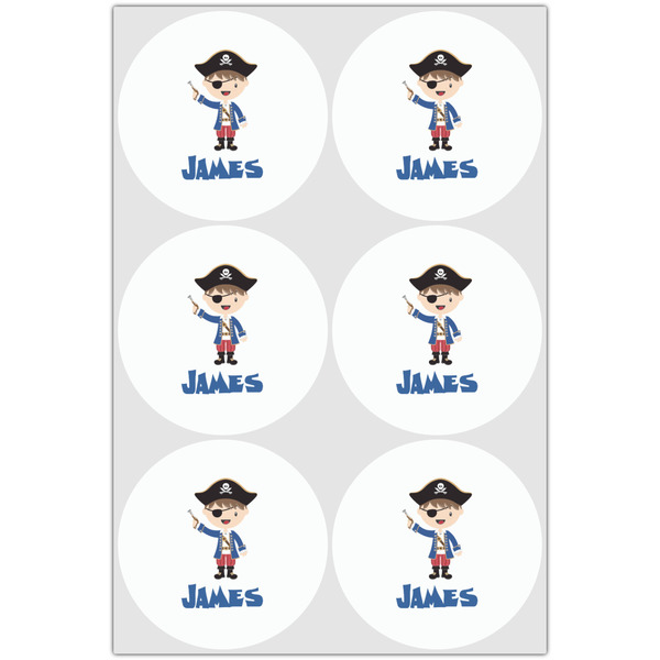 Blue Pirate Drink Topper - Large - Set of 6