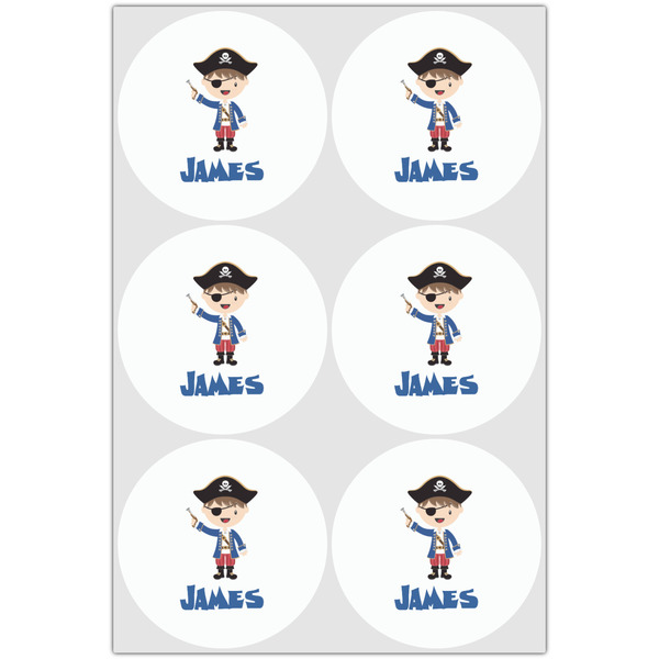 Blue Pirate Drink Topper - XLarge - Set of 6