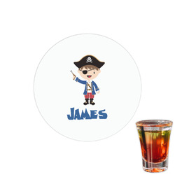 Blue Pirate Printed Drink Topper - 1.5" (Personalized)