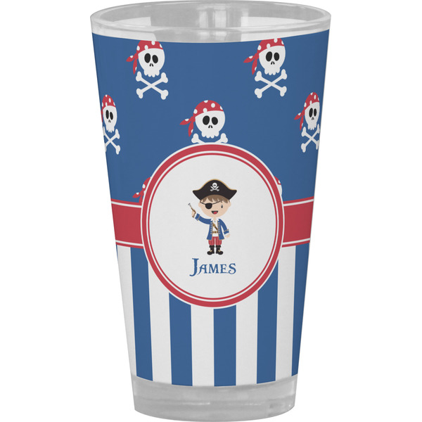Custom Blue Pirate Pint Glass - Full Color (Personalized)