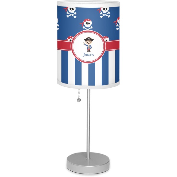 Custom Blue Pirate 7" Drum Lamp with Shade (Personalized)
