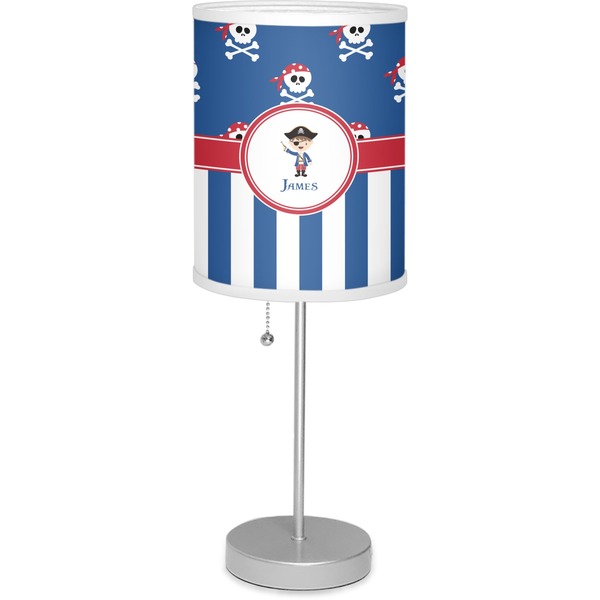 Custom Blue Pirate Lamp with Drum Shade (Personalized)