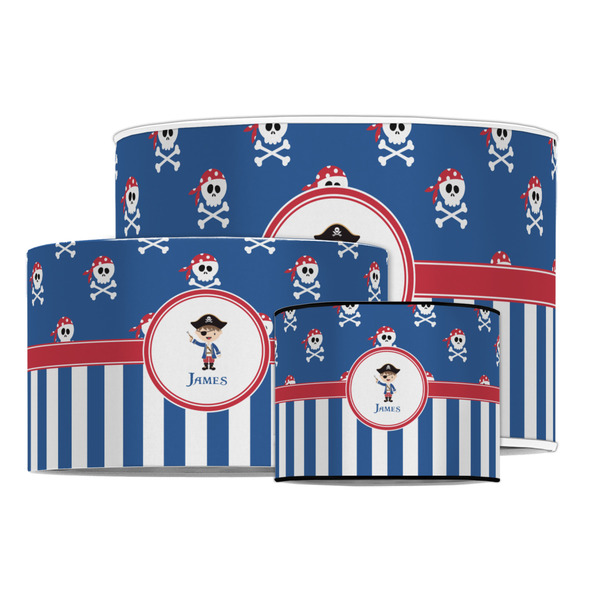 Blue Pirate Drum Lampshades - MAIN