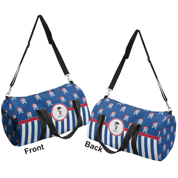 Blue Pirate Duffle bag large front and back sides