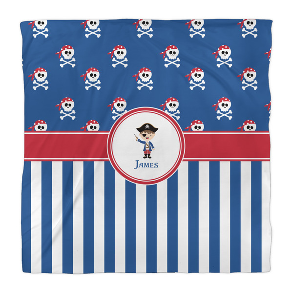 Blue Pirate Duvet Cover - Queen - Front
